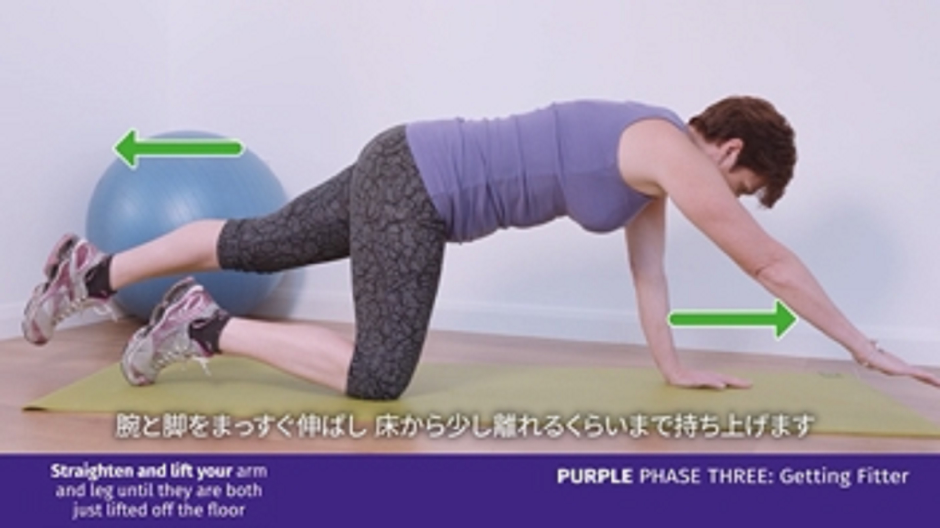 a person doing a plank on a mat